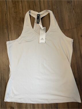 adidas Women’s Cream Racerback Tank Top NWT!!!